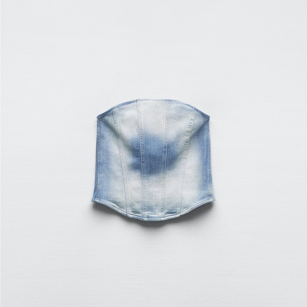 ZARA Denim Bustier
